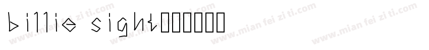 billie sight字体转换
